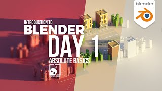 Blender Day 1  Absolute Basics  Introduction Series for Beginners  compatible with 41 [upl. by Anileda]