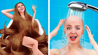 Long VS Short Hair Problems  Crazy Girly Problems with Hair  Thin Hair VS Thick Hair by La La Life [upl. by Amalburga]