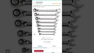 55  off GEARWRENCH 8 Pc 12 Pt Reversible Ratcheting Combination Wrench Set [upl. by Sunderland]