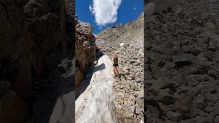 A midAugust snowball fight in CO hike hiking colorado outdoors nature wildlife [upl. by Fidelity]