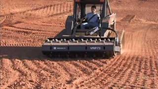 SkidSteer Bradco Vibratory Roller Demo [upl. by Oiraved331]