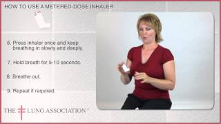 How to use a puffer metered dose inhaler [upl. by Ytirehc]