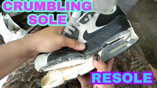 AIRMAX CRUMBLING SOLE REPAIRSNEAKER RESOLE SHOE REPAIR [upl. by Thomasina861]