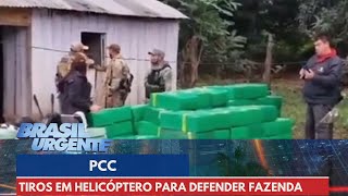 PCC Tiros em helicóptero para defender fazenda de maconha  Brasil Urgente [upl. by Hyland916]