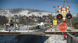 Spoorwegovergang Biały Dunajec PL  Railroad crossing  Przejazd kolejowy [upl. by Mrots38]