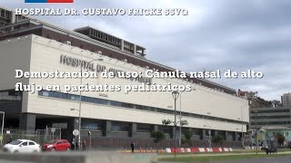 Demostración de uso de cánula nasal de alto flujo en pacientes pediátricos [upl. by Ethelinda]