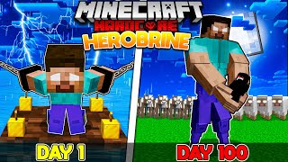 I Survived 100 Days as a HEROBRINE in Minecraft Hindi [upl. by Eniroc451]