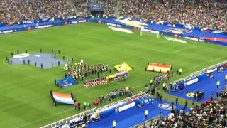 France  Espagne 10 stade de France 4 septembre 2014  hymne espagnol [upl. by Airekal]