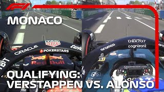 Verstappen vs Alonso Qualifying Laps Compared  2023 Monaco Grand Prix [upl. by Denison]