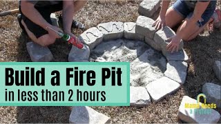 Super Easy DIY Stone Fire Pit [upl. by Vey243]