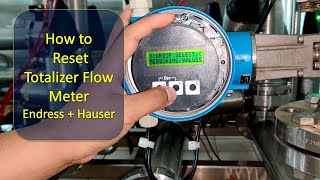 Resetting Totalizer Flow meter EndressHauser PROWIRL F 72  Promag 52  Flowmeter Reset Totalizer [upl. by Otxis]