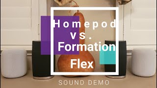 Apple Homepod vs BampW Formation Flex  Stereo Sound Demo [upl. by Lladnyk]