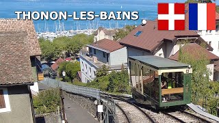 Funiculaire de ThononlesBains HauteSavoie France Septembre 2023 4K [upl. by Segroeg320]