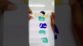 Jhalpaper folding art 🩷funnypaperfoldingartdrawingcomedycartoontiktokforyoulikeshortsbts [upl. by Llerrah]