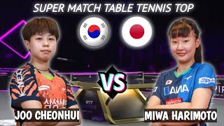 Joo Cheonhui vs Miwa Harimoto WTT Star Contender Bangkok [upl. by Vigor889]