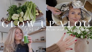 GLOW UP VLOG  Friseur Massage Maniküre amp Selbstbräuner Routine  theglazedblonde [upl. by Hedy]