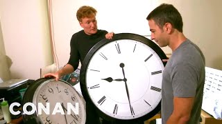 Conan Catches Jordan Schlansky Coming In Late  CONAN on TBS [upl. by Tews]