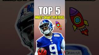 Top 5 MUST DRAFT Players for 2024 Fantasy Football 🏆 [upl. by Winterbottom996]