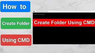 How to Create a folder using Command Prompt On Window 10 [upl. by Adnarim]