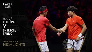 RuudTsitsipas v SheltonTabilo Highlights  Laver Cup 2024 Match 8 [upl. by Acirretal234]