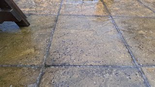 BLACK SPOTS EVERYWHERE Driveway and patio clean Pressure washing [upl. by Elvia74]