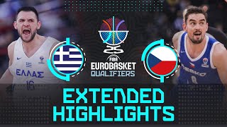 Greece 🇬🇷 vs Czechia 🇨🇿  Extended Highlights  FIBA EuroBasket 2025 Qualifiers [upl. by Lenneuq]