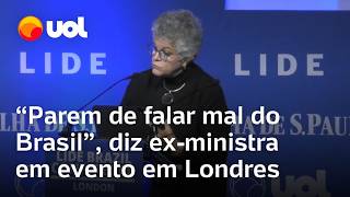 Exministra critica brasileiros que atacam o país Por favor parem de falar mal do Brasil [upl. by Hazaki904]