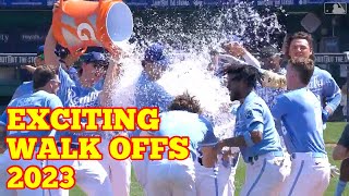 MLB  Exciting walkoffs 2023 [upl. by Allred706]