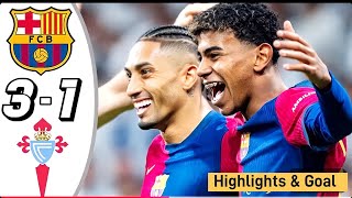 FC Barcelona vs Celta De Vigo 3  1 I All Goals amp Highlights  Football Match  Extended [upl. by Nylessej]