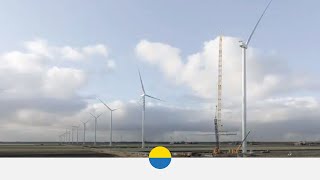 Windpark Wieringermeer  Een timelapse [upl. by Yenwat]