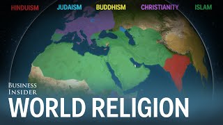 Animated map shows how religion spread around the world [upl. by Isis]