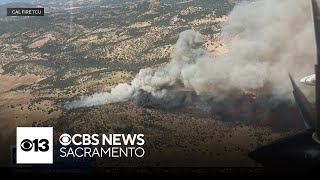 Aero Fire burns 1000 acres in Calaveras County forces evacuations [upl. by Anibas85]