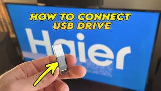 How to Connect USB Drive to Haier TV [upl. by Eyoj]