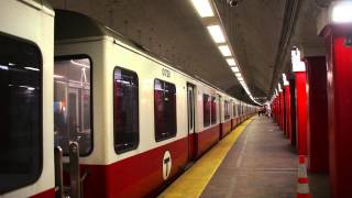 MBTA Subway quotThe Tquot  Alewife Bound Train Of 01700 Series Cars On The Red Line  Park Street [upl. by Ajnos]