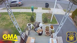 Good Samaritan caught confronting suspected ‘porch pirates’ [upl. by Quillon]