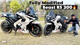 Bajaj Pulsar RS 200 Fully Modified  Is it Legal in India [upl. by Hahseram]