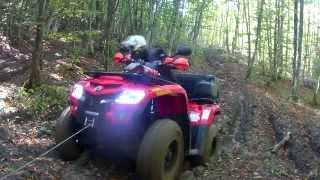 ATVQUAD MUDWINCH4X4 CAN AM OUTLANDER 400 VISCO LOOK [upl. by Cristen160]