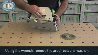 Changing the blade on the Festool TS plunge saw [upl. by Marsden]