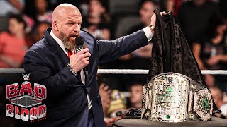 Triple H unveils the Crown Jewel Championship Bad Blood 2024 highlights [upl. by Kristofor]