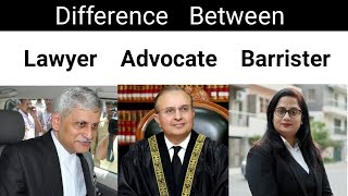 What is the Difference between Advocate Lawyer Barrister Public Prosecutor Advocate on Record [upl. by Noryb662]