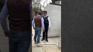 Bricklayer interrupts protests sir Winston Churchill statue history protests london [upl. by Gasparo]