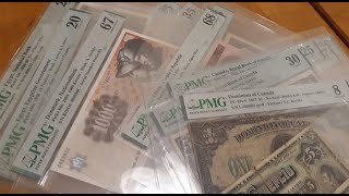 115 World Wide Old PMG Grading Banknote Collection  July 3 2024 banknote pmg money [upl. by Royce873]