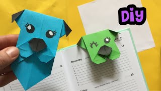 ★ DIY LESEZEICHEN SELBER BASTELN MIT PAPIER ★ Origami Hund basteln mit papier [upl. by Nakasuji]