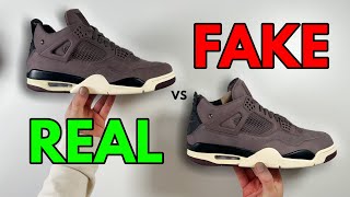 REAL VS FAKE NIKE AIR JORDAN 4 A MA MANIERE SNEAKER COMPARISON [upl. by Hnirt171]