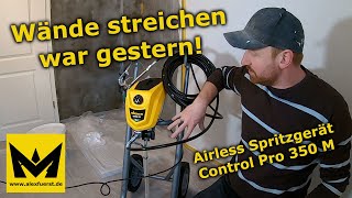 Wände streichen war gestern  Wagner Airless Spritzgerät Control Pro 350 M im Praxistest [upl. by Aicenod666]