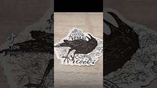 QUOTH THE RAVEN NEVERMORE halloween stickers temu shorts horror goth ravens ALTERNATIVE [upl. by Naziaf]