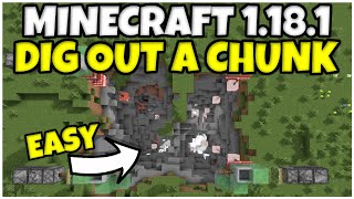 HOW TO DIG OUT A CHUNK FAST HOW TO MINE USING TNT Minecraft Java [upl. by Murrell]