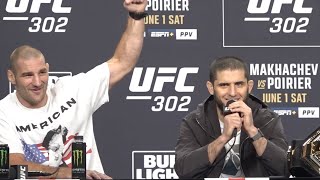 Sean Strickland REACTS to Islam Makhachev USA CHANTS amp BOOS  UFC 302 Press Conference [upl. by Aihsaei]