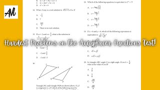 HARDEST problems on the Accuplacer Placement Test [upl. by Kier]