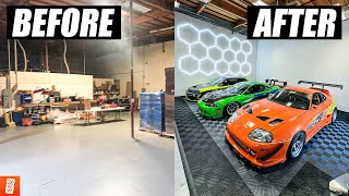 Building a Showroom Style Garage Start to Finish  COMPLETE TRANSFORMATION [upl. by Andi]